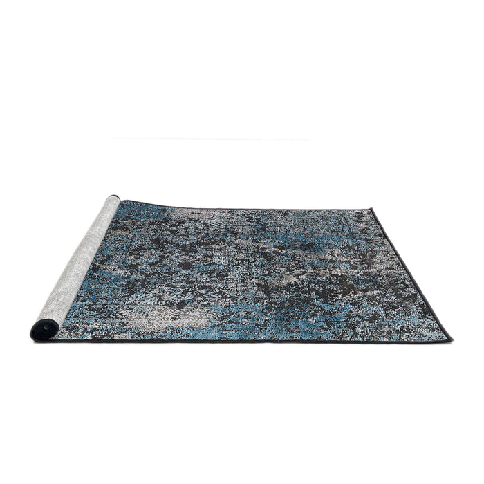 Sideview of Machine Washable Industrial Modern Baby Blue Rug, wshurb1442