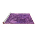 Sideview of Machine Washable Oriental Pink Industrial Rug, wshurb1442pnk