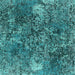 Square Oriental Turquoise Industrial Rug, urb1442turq