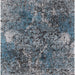 Square Mid-Century Modern Blue Oriental Rug, urb1442