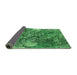 Sideview of Oriental Green Industrial Rug, urb1442grn