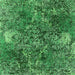 Square Oriental Green Industrial Rug, urb1442grn