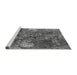 Sideview of Machine Washable Oriental Gray Industrial Rug, wshurb1442gry