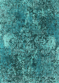 Oriental Turquoise Industrial Rug, urb1442turq