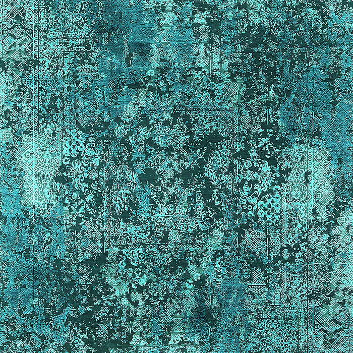 Oriental Turquoise Industrial Rug, urb1442turq