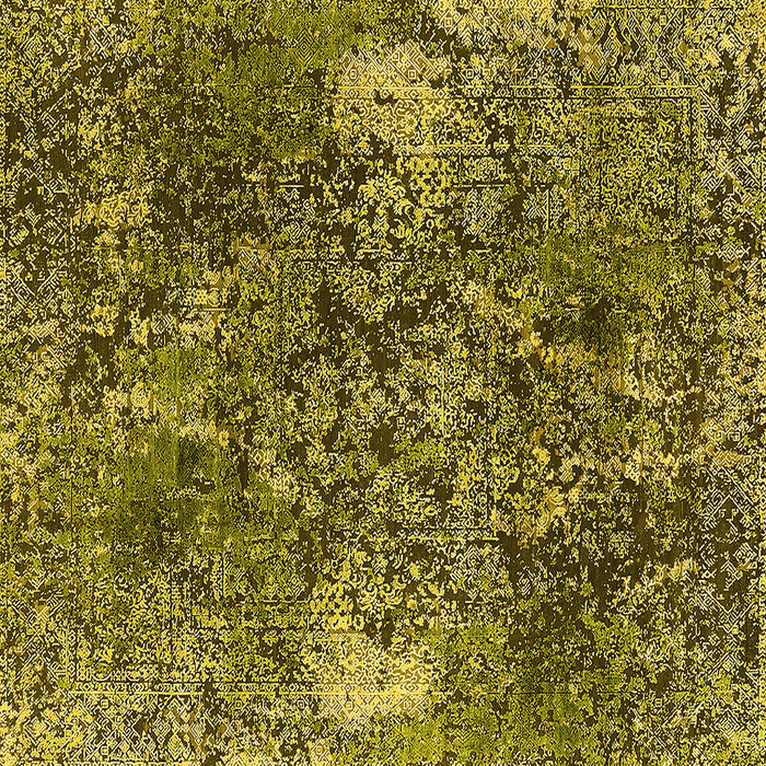 Square Oriental Yellow Industrial Rug, urb1442yw