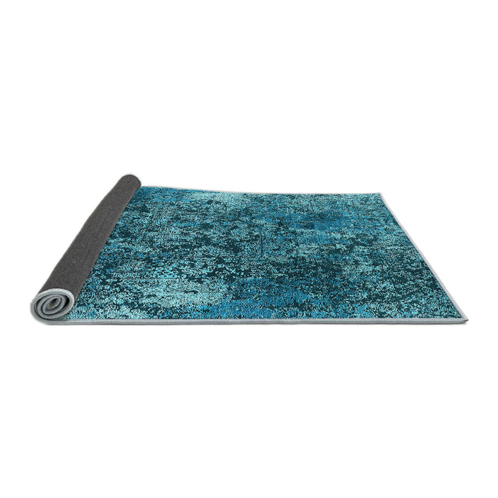 Sideview of Oriental Light Blue Industrial Rug, urb1442lblu