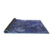 Sideview of Oriental Blue Industrial Rug, urb1442blu