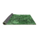 Sideview of Oriental Emerald Green Industrial Rug, urb1442emgrn