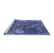 Sideview of Machine Washable Oriental Blue Industrial Rug, wshurb1442blu