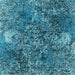 Square Oriental Light Blue Industrial Rug, urb1442lblu