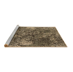 Sideview of Machine Washable Oriental Brown Industrial Rug, wshurb1442brn
