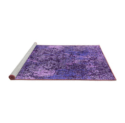 Sideview of Machine Washable Oriental Purple Industrial Area Rugs, wshurb1442pur