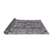 Sideview of Mid-Century Modern Gray Oriental Rug, urb1443