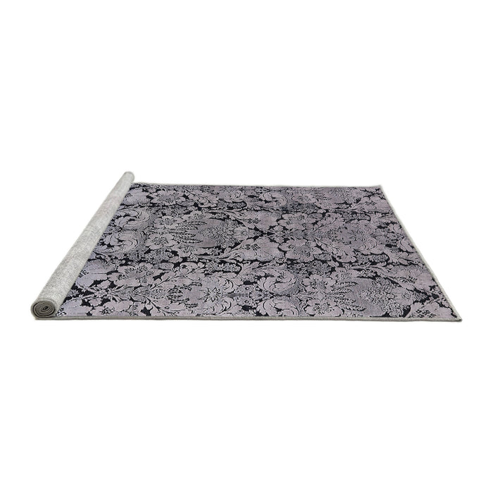 Sideview of Machine Washable Industrial Modern Gray Rug, wshurb1443
