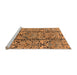 Sideview of Machine Washable Oriental Orange Industrial Area Rugs, wshurb1443org