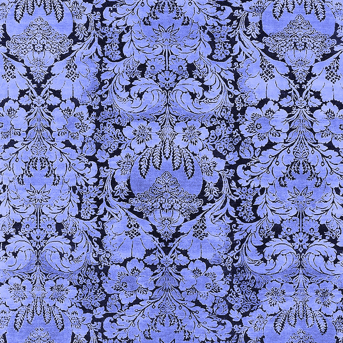 Machine Washable Oriental Blue Industrial Rug, wshurb1443blu