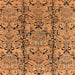 Square Oriental Orange Industrial Rug, urb1443org