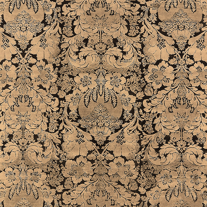 Machine Washable Oriental Brown Industrial Rug, wshurb1443brn