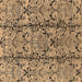 Square Oriental Brown Industrial Rug, urb1443brn