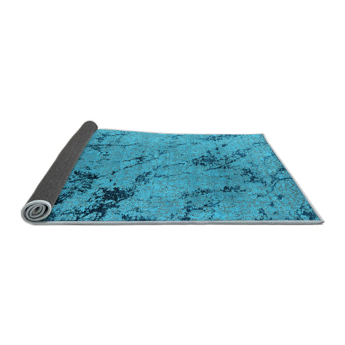Sideview of Oriental Light Blue Industrial Rug, urb1444lblu