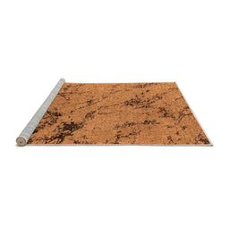 Sideview of Machine Washable Oriental Orange Industrial Area Rugs, wshurb1444org