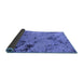 Sideview of Oriental Blue Industrial Rug, urb1444blu