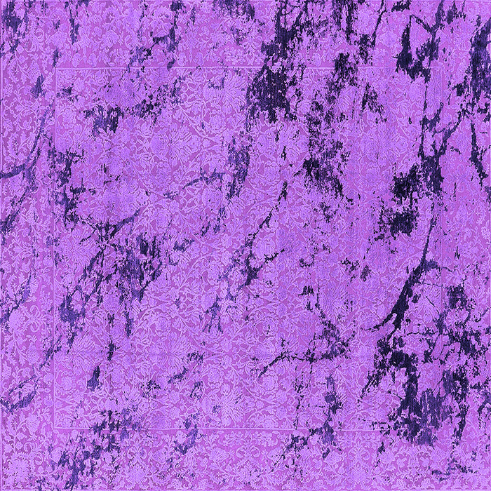Square Machine Washable Oriental Purple Industrial Area Rugs, wshurb1444pur