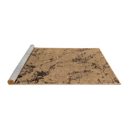 Sideview of Machine Washable Oriental Brown Industrial Rug, wshurb1444brn