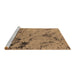 Sideview of Machine Washable Oriental Brown Industrial Rug, wshurb1444brn