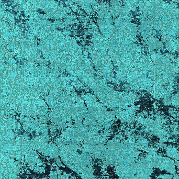 Oriental Turquoise Industrial Rug, urb1444turq