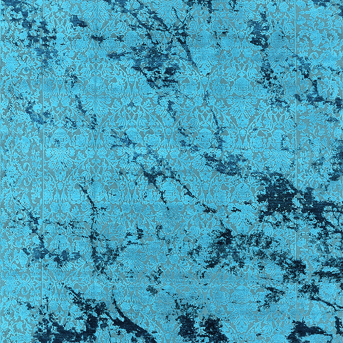 Oriental Light Blue Industrial Rug, urb1444lblu