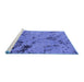 Sideview of Machine Washable Oriental Blue Industrial Rug, wshurb1444blu