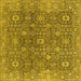 Square Oriental Yellow Industrial Rug, urb1445yw