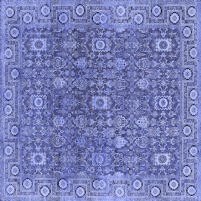 Square Oriental Blue Industrial Rug, urb1445blu