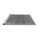 Sideview of Machine Washable Oriental Gray Industrial Rug, wshurb1445gry