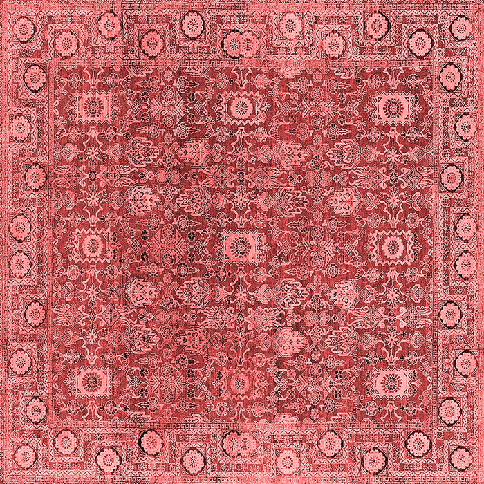 Machine Washable Oriental Red Industrial Rug, wshurb1445red