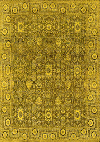 Oriental Yellow Industrial Rug, urb1445yw