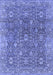 Machine Washable Oriental Blue Industrial Rug, wshurb1445blu