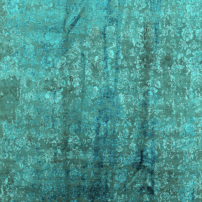 Oriental Turquoise Industrial Rug, urb1446turq