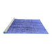 Sideview of Machine Washable Oriental Blue Industrial Rug, wshurb1446blu