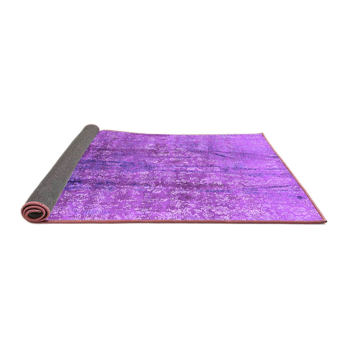 Sideview of Oriental Purple Industrial Rug, urb1446pur
