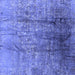 Square Machine Washable Oriental Blue Industrial Rug, wshurb1446blu