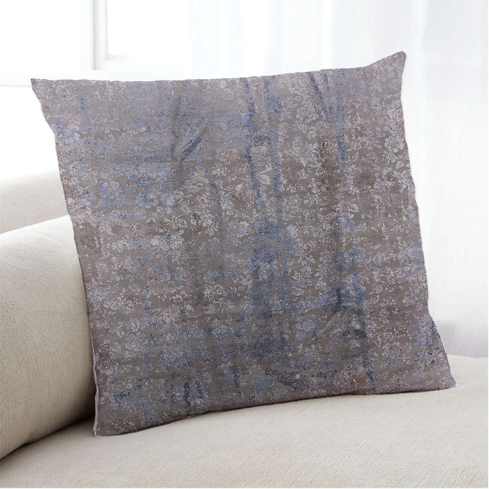 Lifestyle Image of Mid-Century Modern Urban Square Purple Throw Pillow, 18 inch by 18 inch, pwurb1446