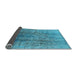 Sideview of Oriental Light Blue Industrial Rug, urb1446lblu