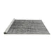 Sideview of Machine Washable Oriental Gray Industrial Rug, wshurb1446gry