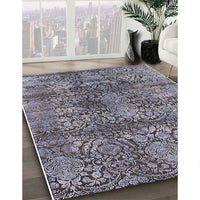 Mid-Century Modern Black Oriental Rug, urb1447