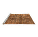 Sideview of Machine Washable Oriental Orange Industrial Area Rugs, wshurb1447org