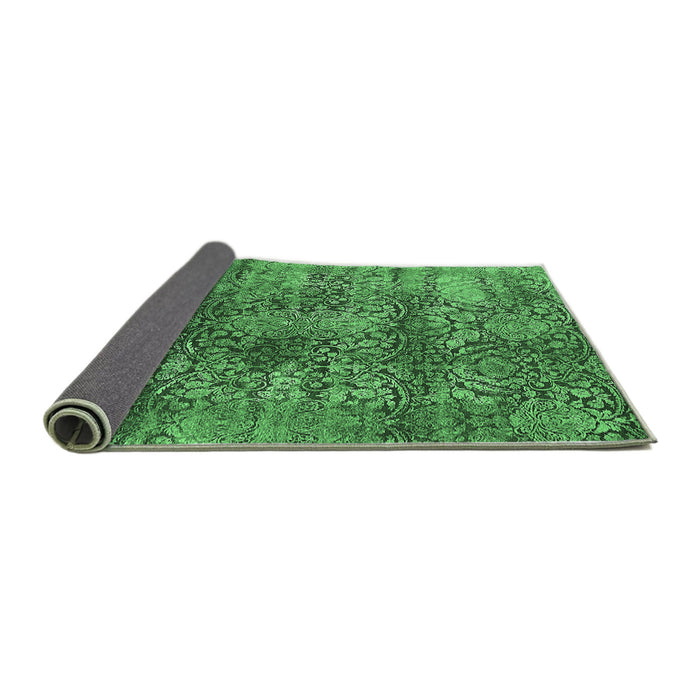 Sideview of Oriental Emerald Green Industrial Rug, urb1447emgrn
