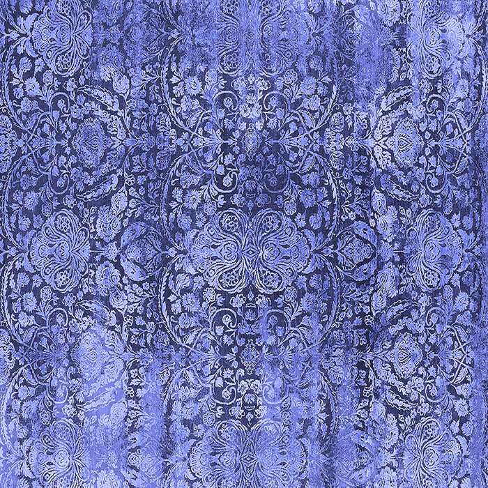 Square Oriental Blue Industrial Rug, urb1447blu